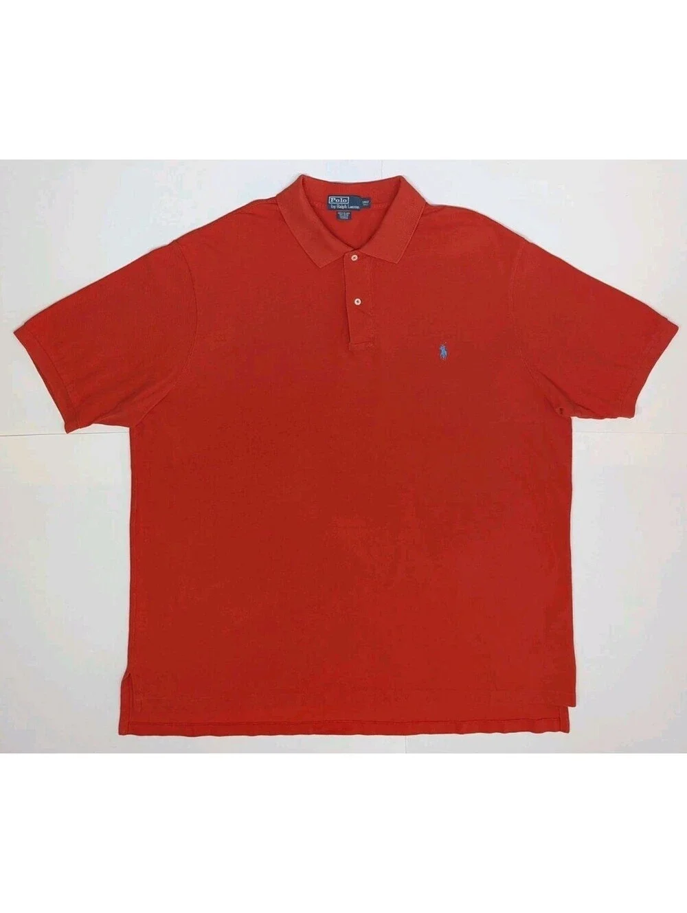 VTG Polo Ralph Lauren Short Sleeve Polo Shirt Men 3XLT Red Golf Big & Tall Y2K